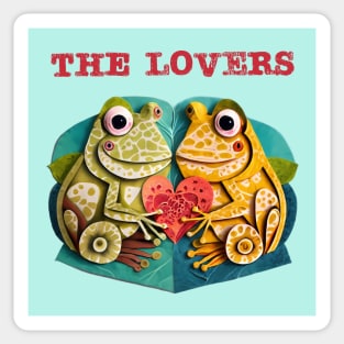 The Lovers Frog and Toad and Heart LGBTQ+ Sticker